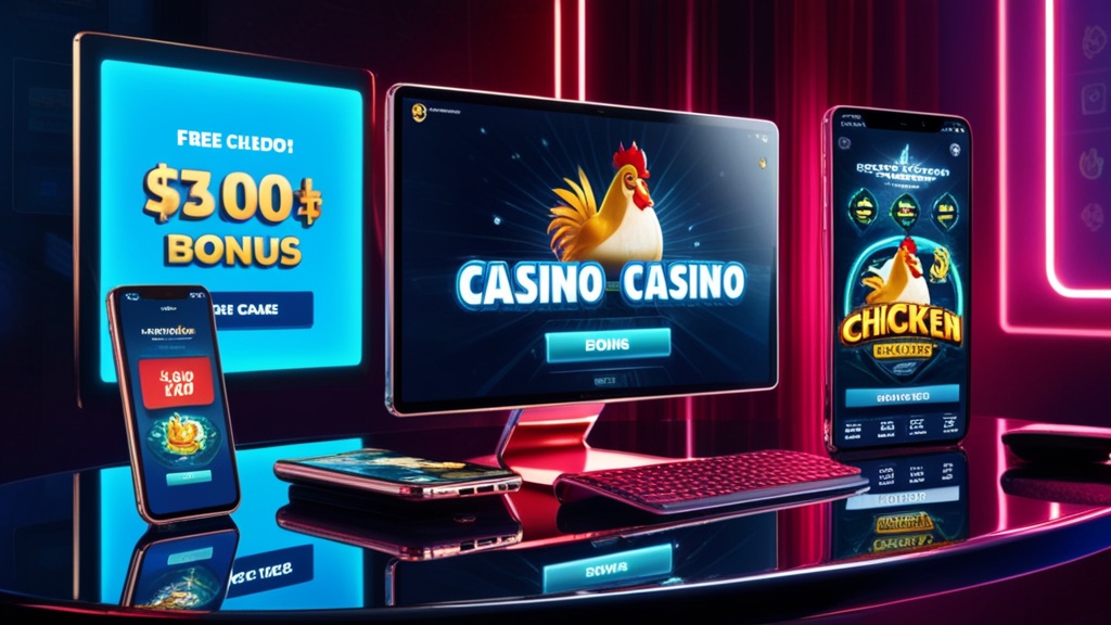 Telefono e tablet con accesso al casinò e bonus per Chicken Road