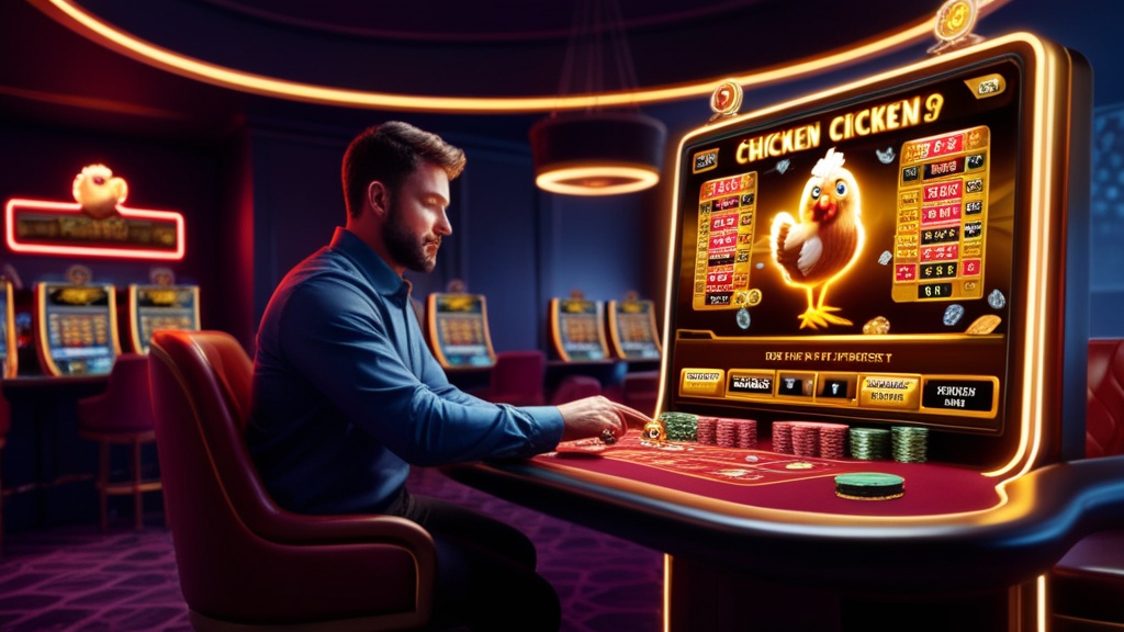 Giocatore che gestisce puntate e rischio nella demo di Chicken Road