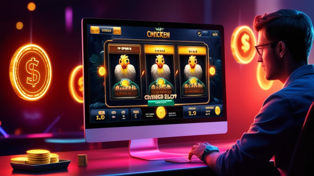 Schermo con la demo di Chicken Road e crediti virtuali in un ambiente da casino